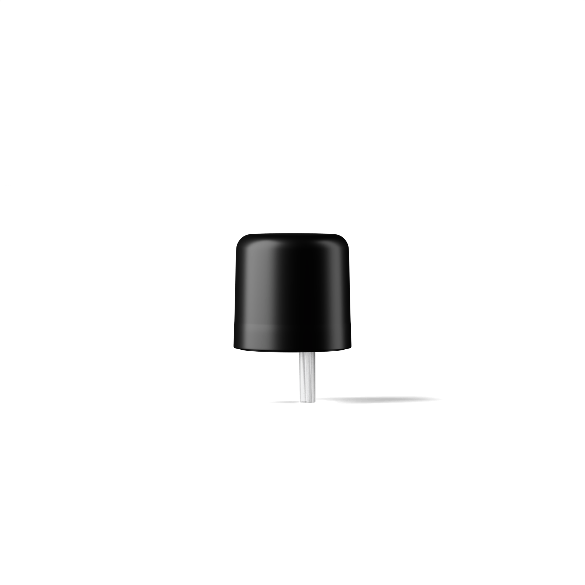 Alps Dropper cap, CR, TE, DIN18, PP/PEHD, black, natural vertical dropper 1.0 mm (Orion)