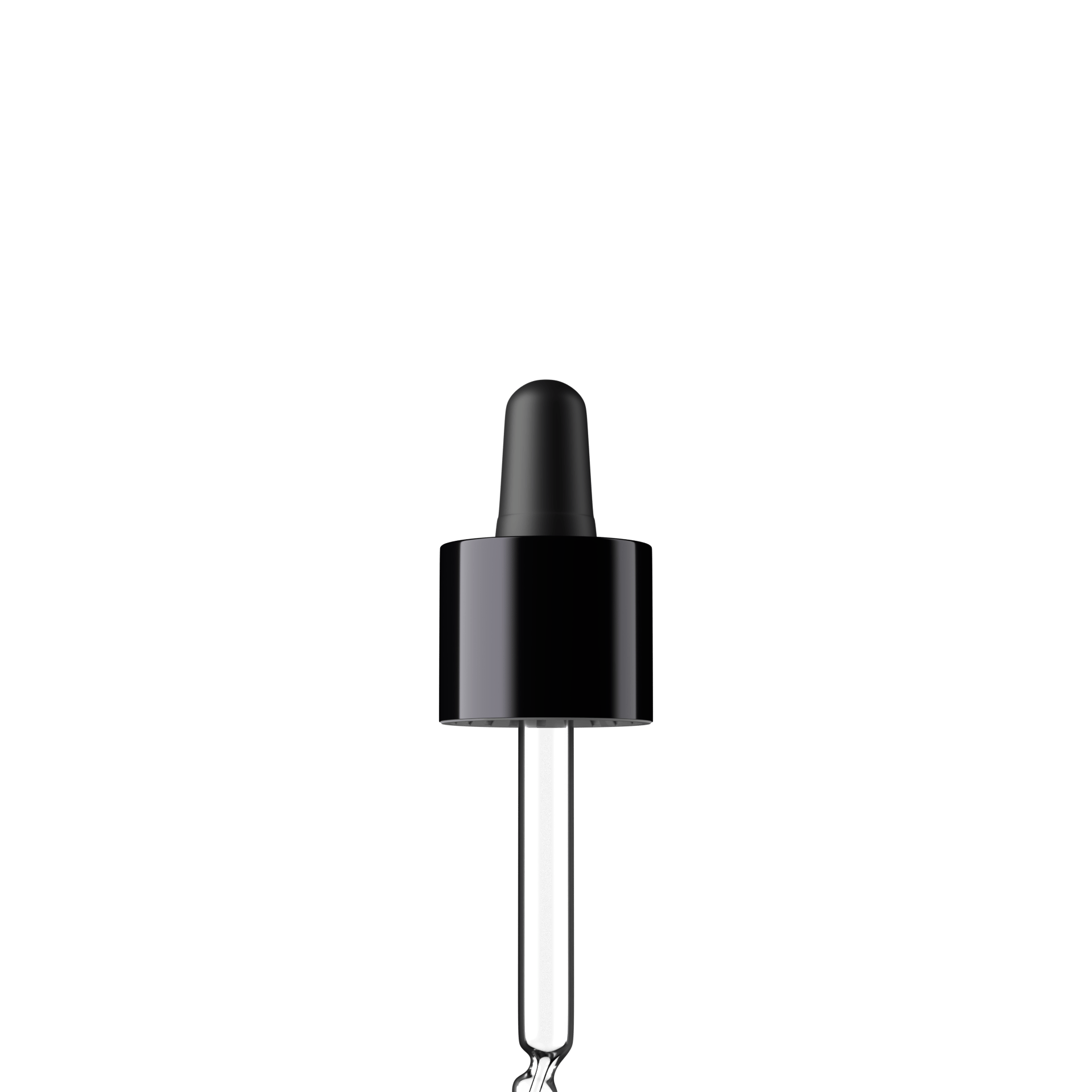 Suez Pipette, TE, DIN18, black, TPEs, dose 0.7 ml, bent ball (Orion 10)