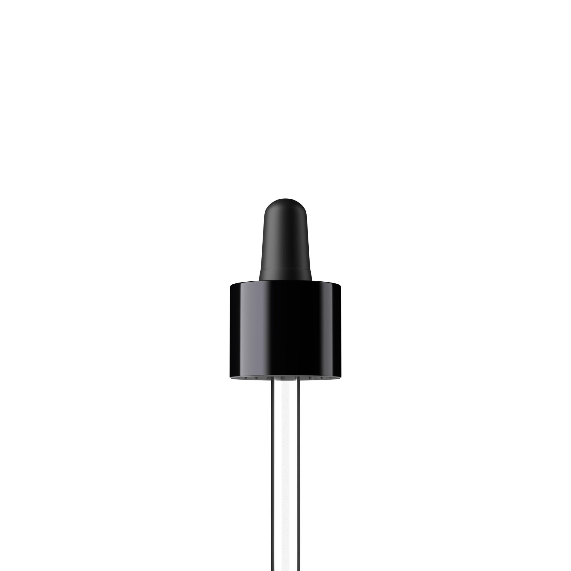 Suez Pipette, TE, DIN18, black, TPEs, dose 0.7 ml, bent ball (Orion 15)