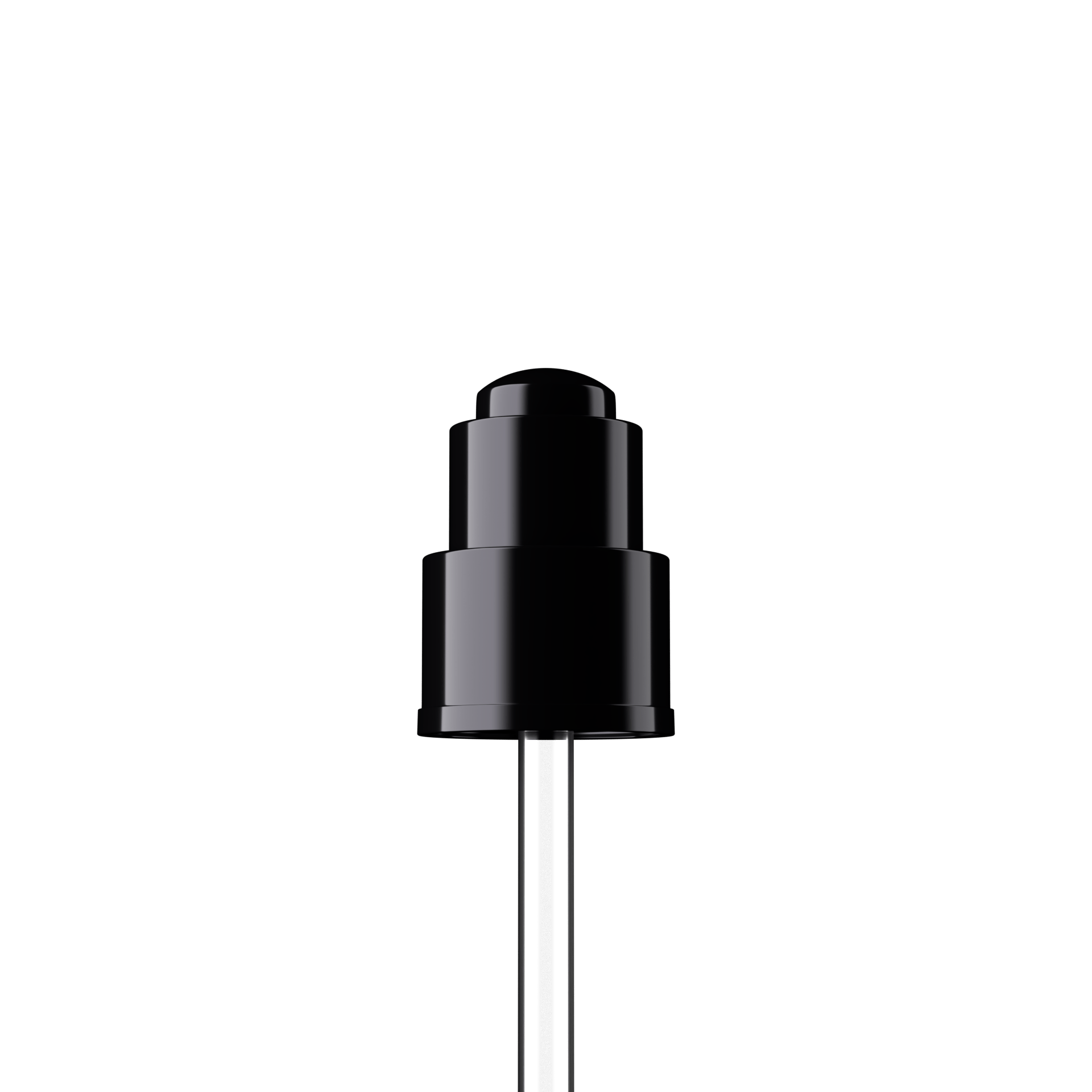 Panama Pipette, Push-button, 24/410, black, Nitrile, dose 0.40 ml, straight ball (Virgo 100)
