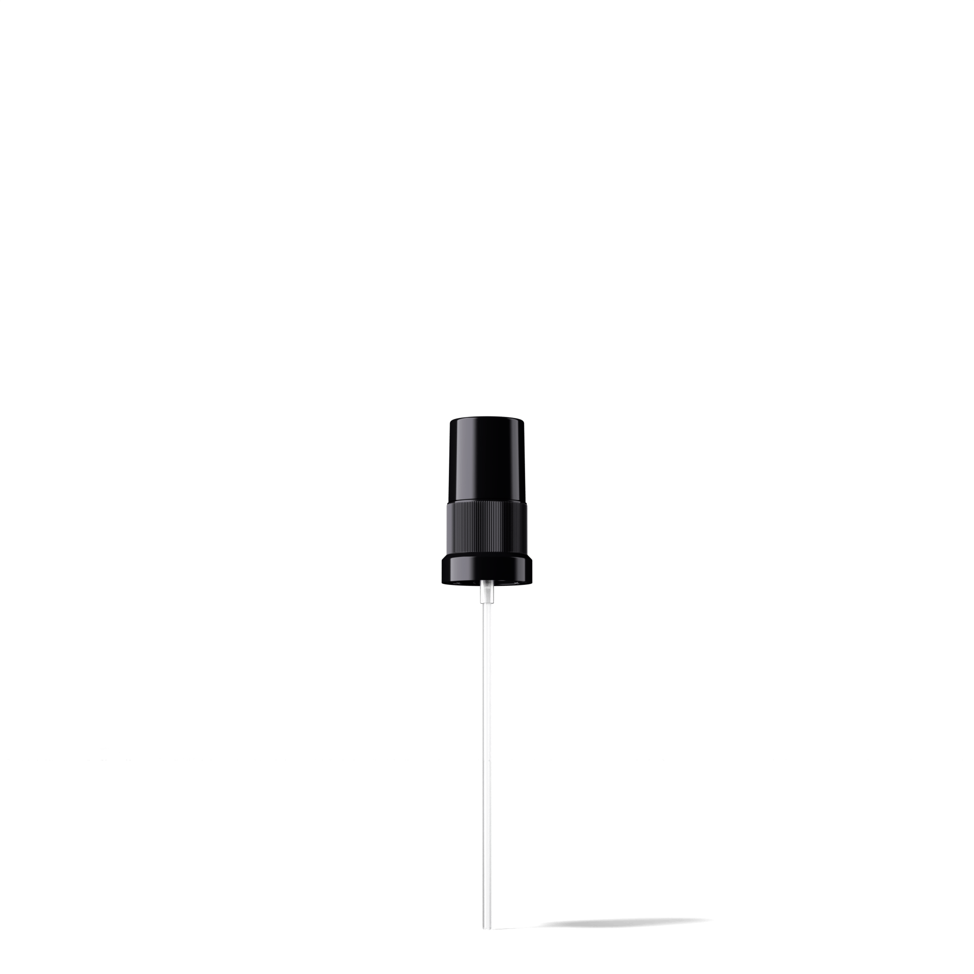 Taupo Spray cap, DIN18, PP, black, dose 0.14 ml, black overcap (Orion50/60-106)