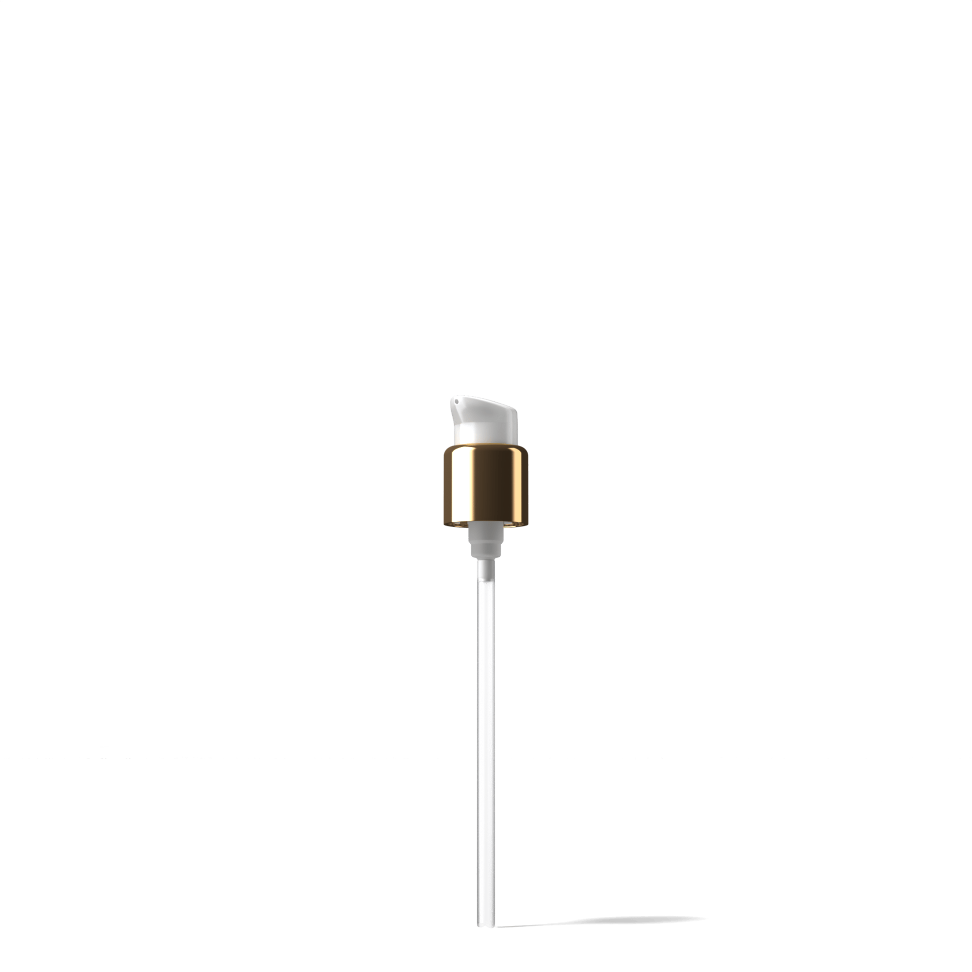 Mekong Pump cap, 18/400, PP/metal, gold, dose 0.15 ml, twist-lock (Mira 30)