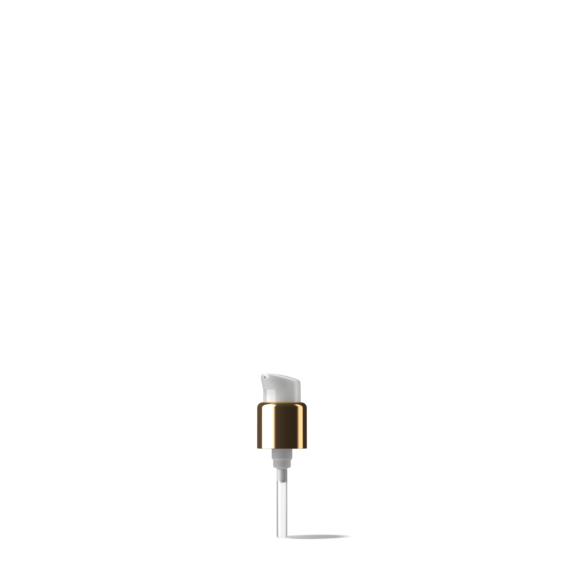 Mekong Pump cap, 18/400, PP/metal, gold, dose 0.15 ml, twist-lock (Lynx 15)