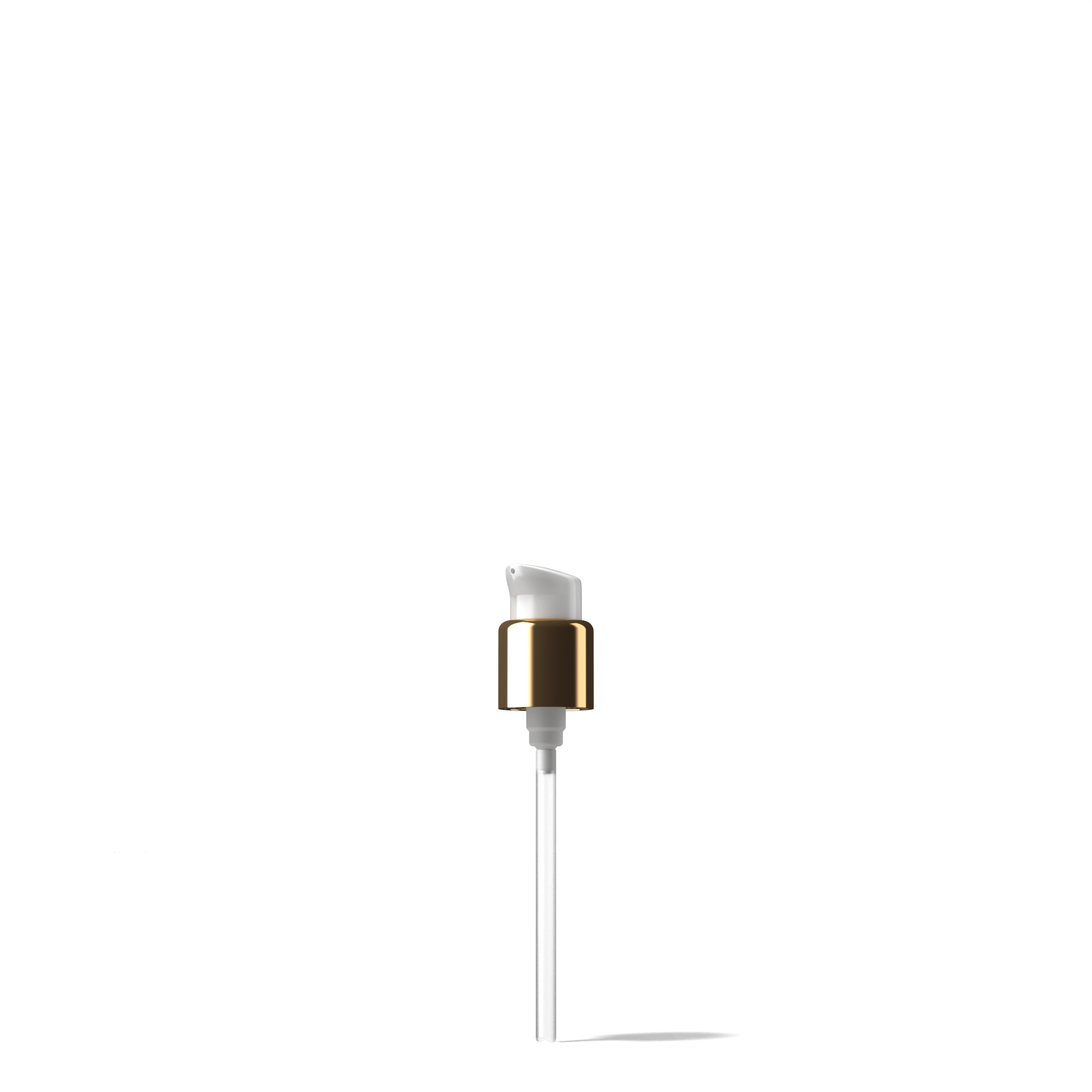 Mekong Pump cap, 18/400, PP/metal, gold, dose 0.15 ml, twist-lock (Lynx 30)