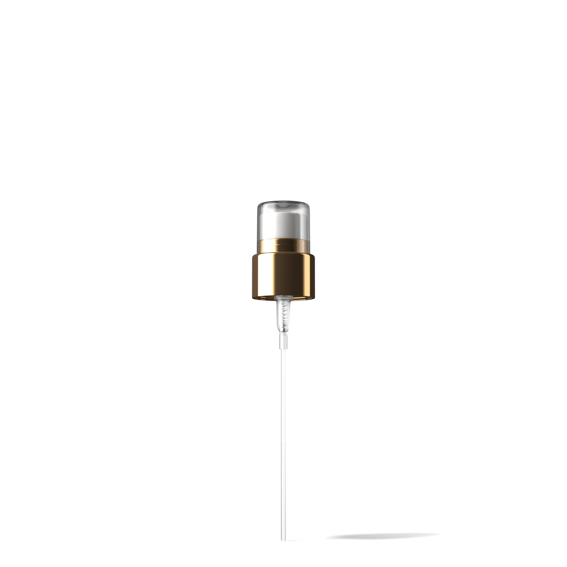 Como Spray cap, 24/410, PP/metal, gold, dose 0.20 ml, transparant overcap (Capella 150)
