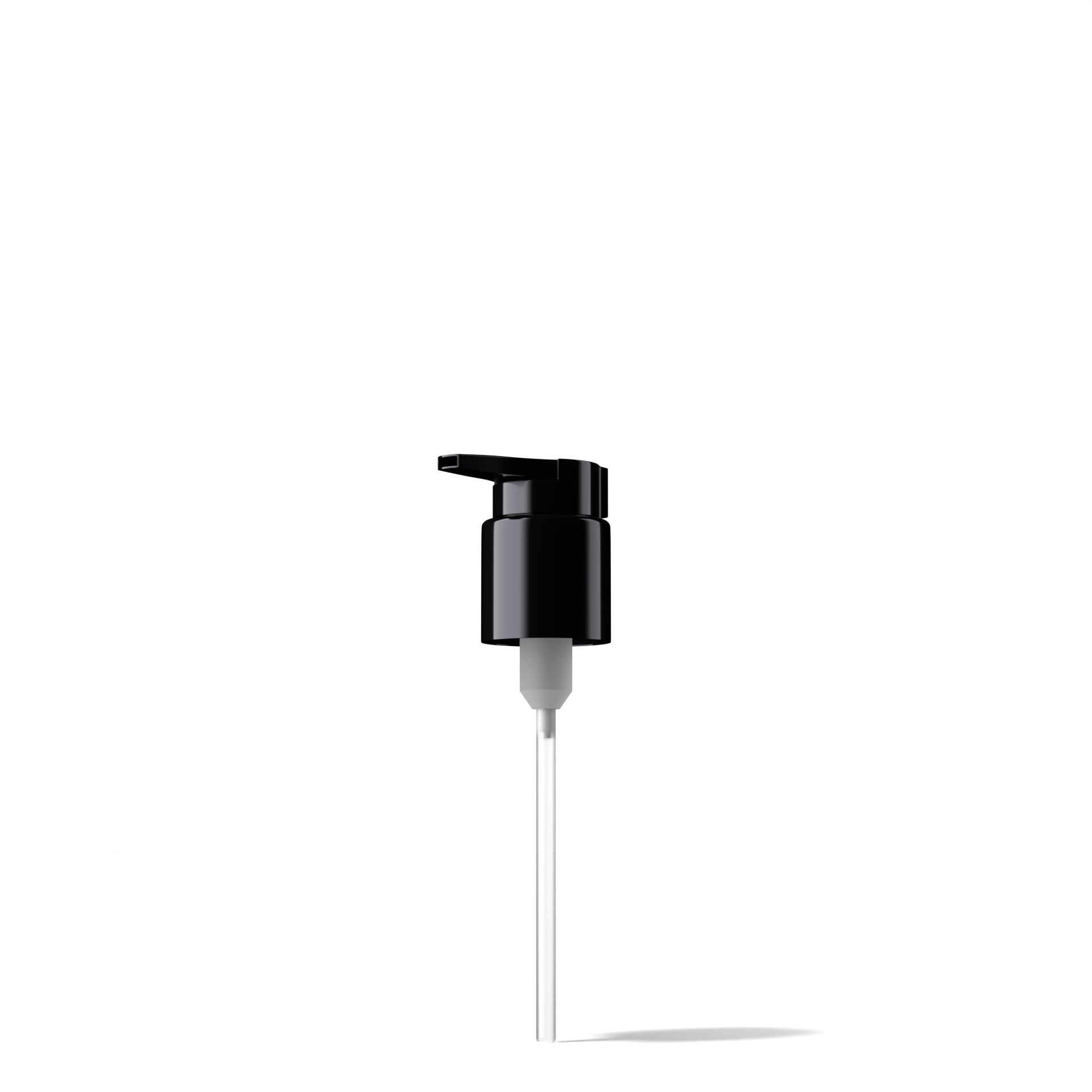 Lena Pump cap, Extended Nozzle, 24/410, PP, black, dose 0.50 ml, security clip (Virgo 100)