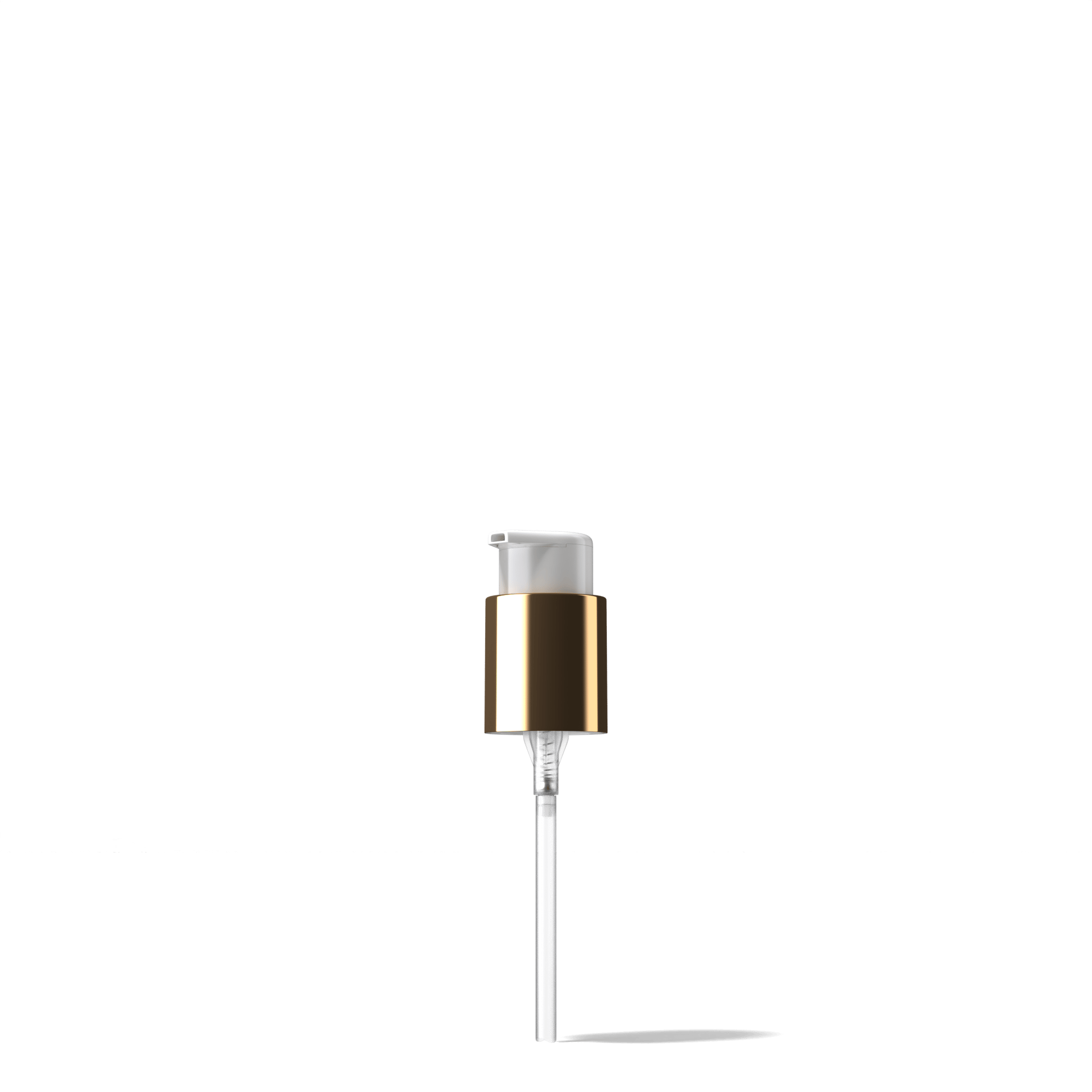 Seine Pump cap, 24/410, PP/metal, gold, dose 0.25 ml, twist-lock (Virgo 50)