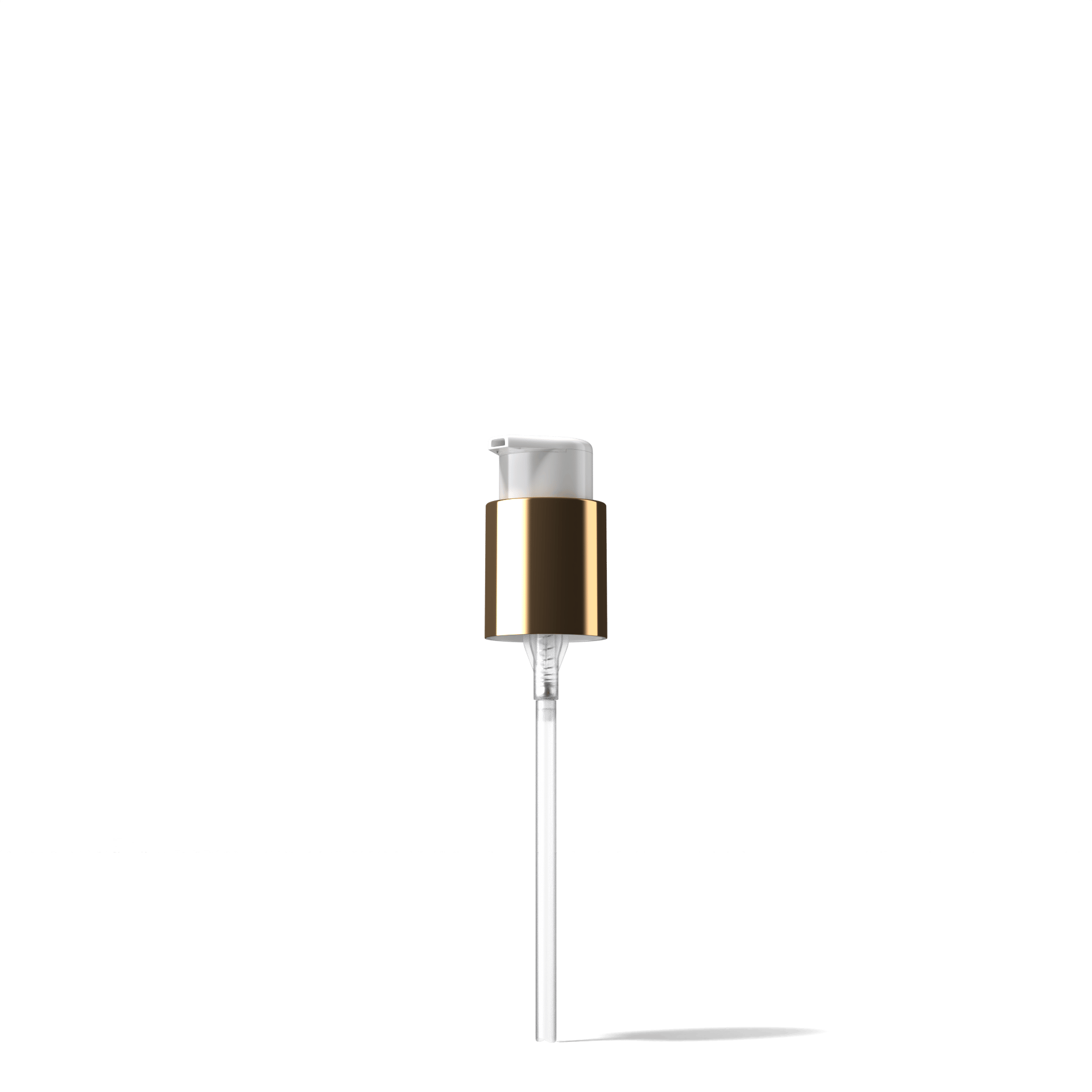 Seine Pump cap, 24/410, PP/metal, gold, dose 0.25 ml, twist-lock (Virgo 100)