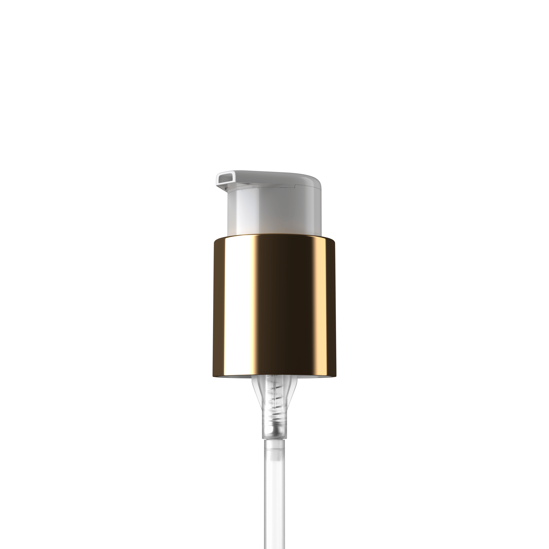 Seine Pump cap, 24/410, PP/metal, gold, dose 0.25 ml, twist-lock (CAP250)