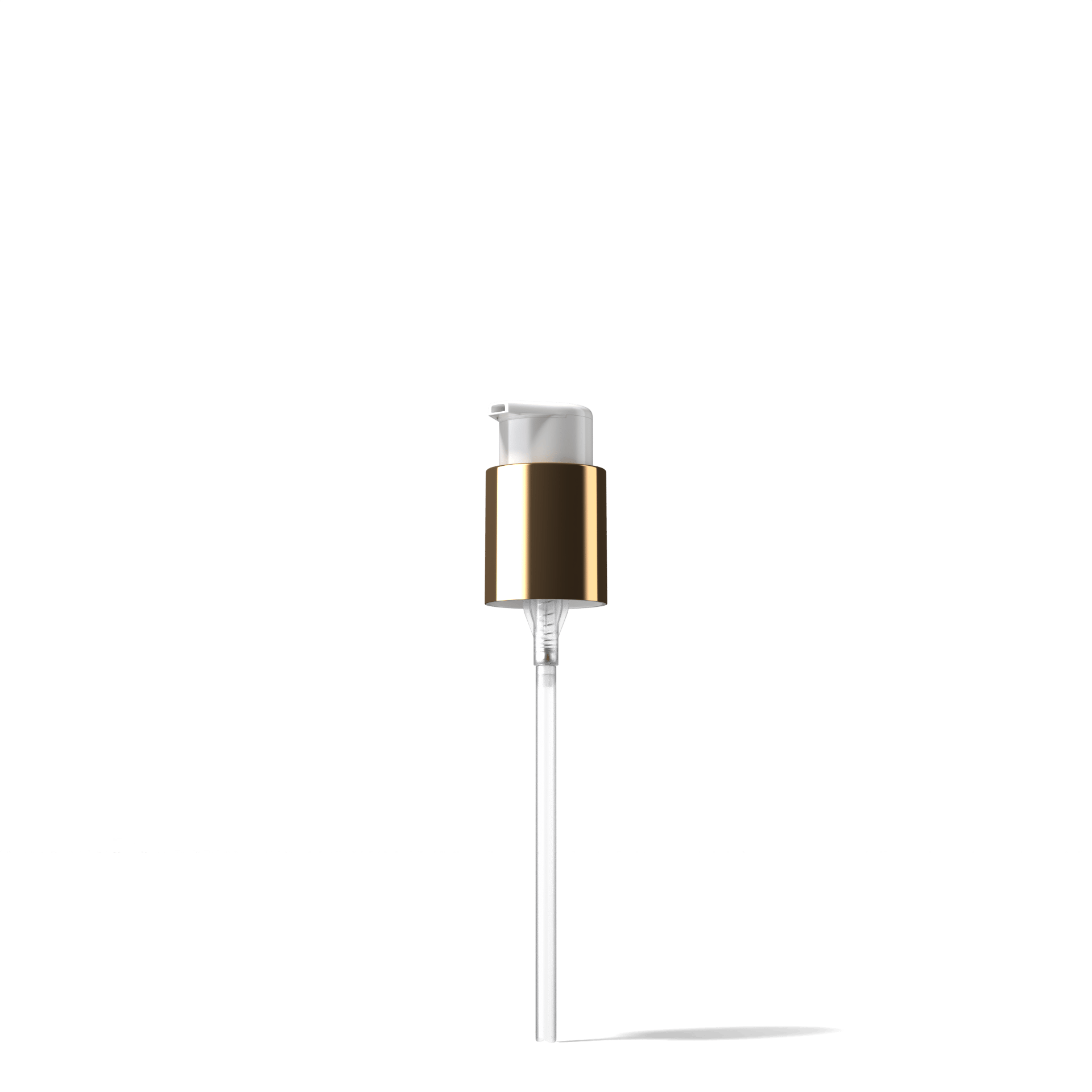 Seine Pump cap, 24/410, PP/metal, gold, dose 0.25 ml, twist-lock (Draco 120)