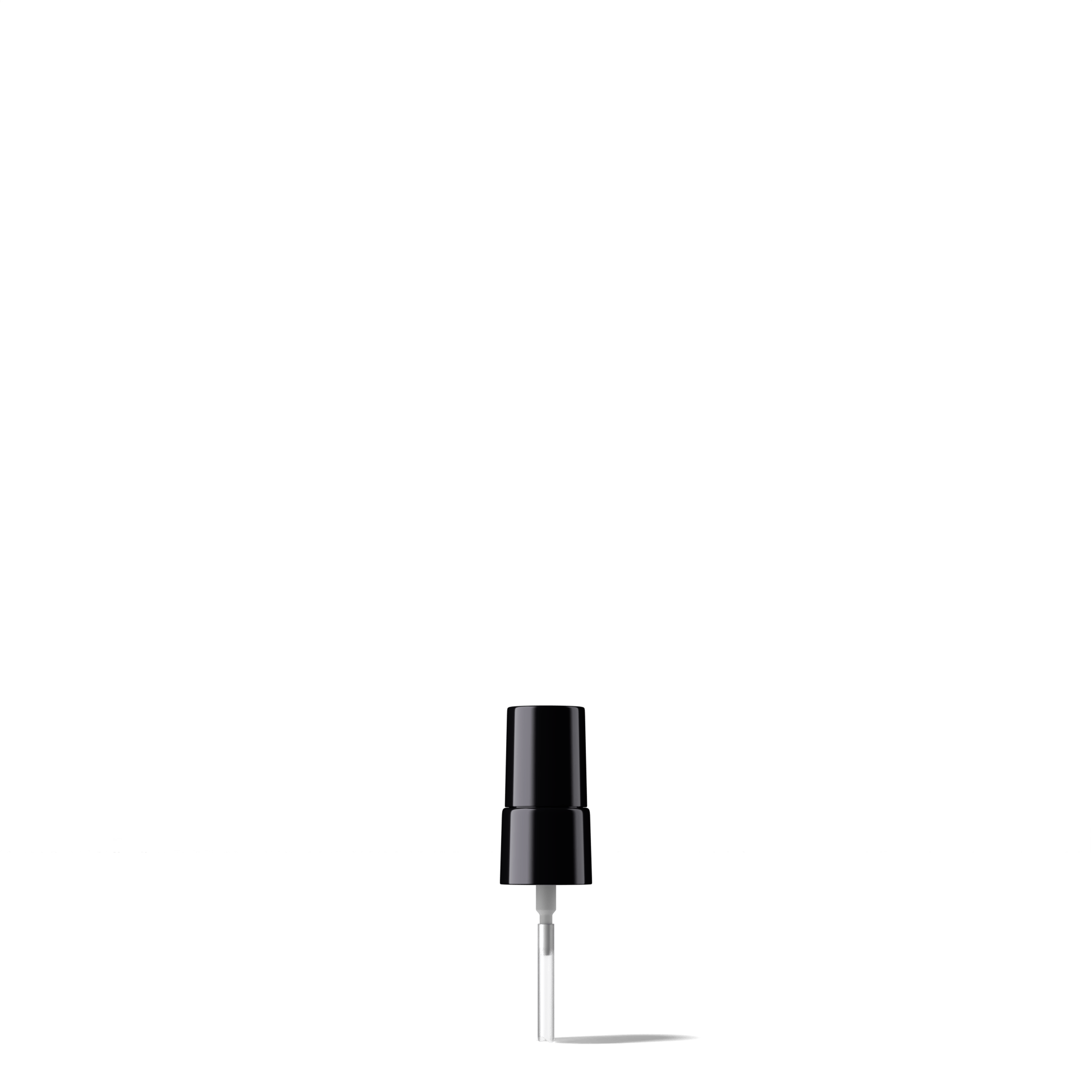 Neva Pump cap, 18/415, PP black, dose 0.10 ml, black overcap (Virgo 15)