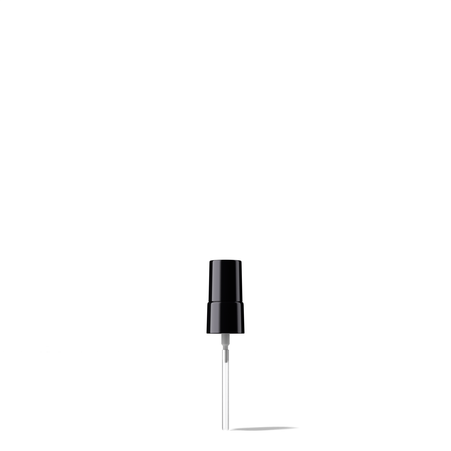 Neva Pump cap, 18/415, PP black, dose 0.10 ml, black overcap (Virgo 30)