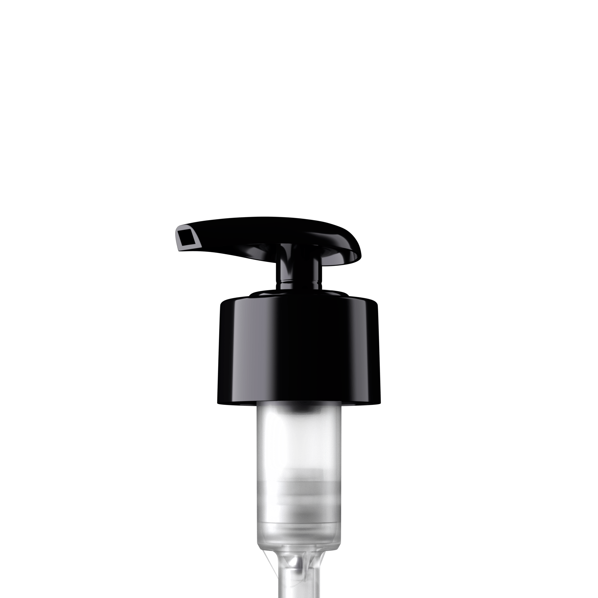 Avon Pump cap, High volume dose, 28/410, PP, black, dose 2.0 ml (Aquarius 500)