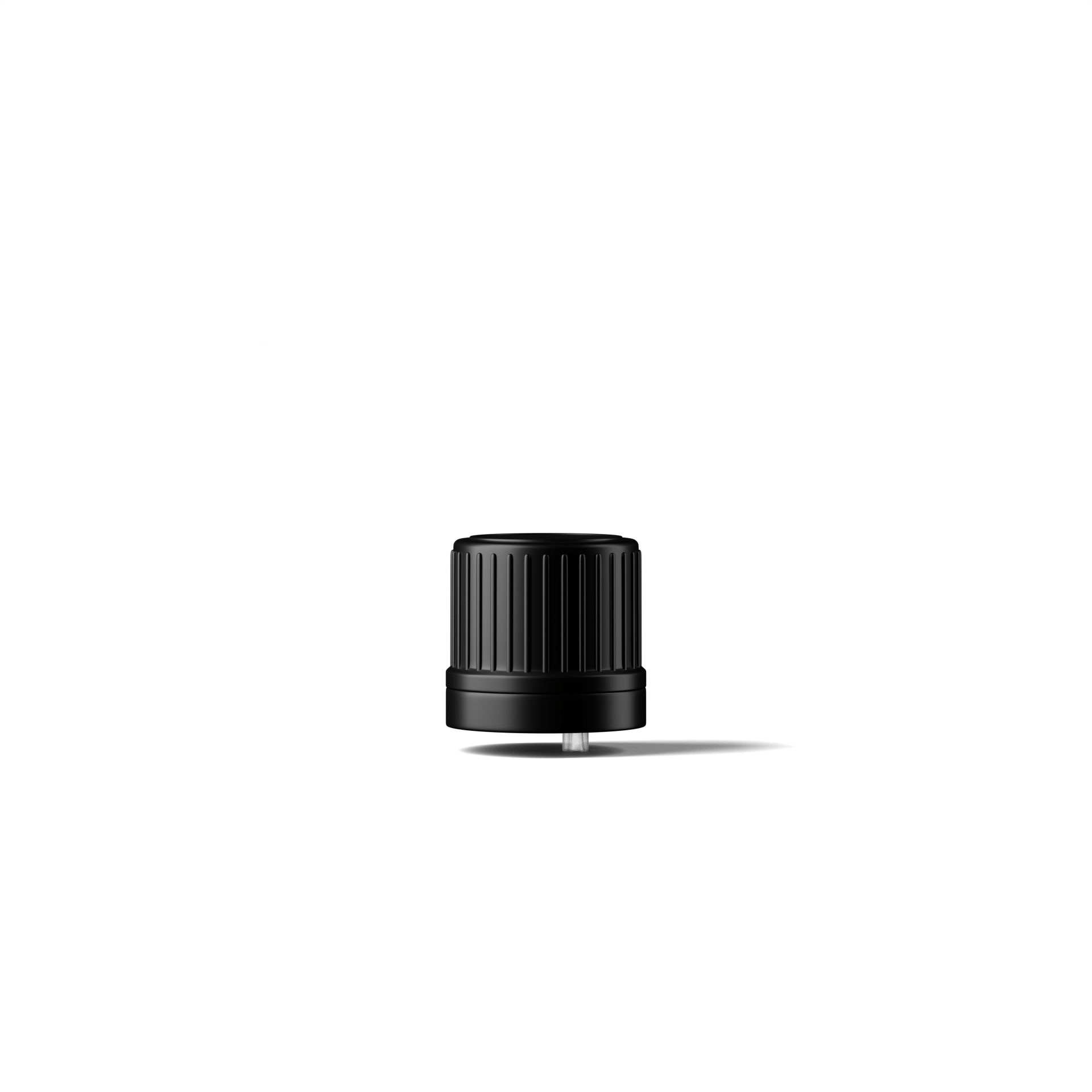 Everest Dropper cap, TE, DIN18, PEHD, black, natural vertical dropper 0.7 mm (Orion)