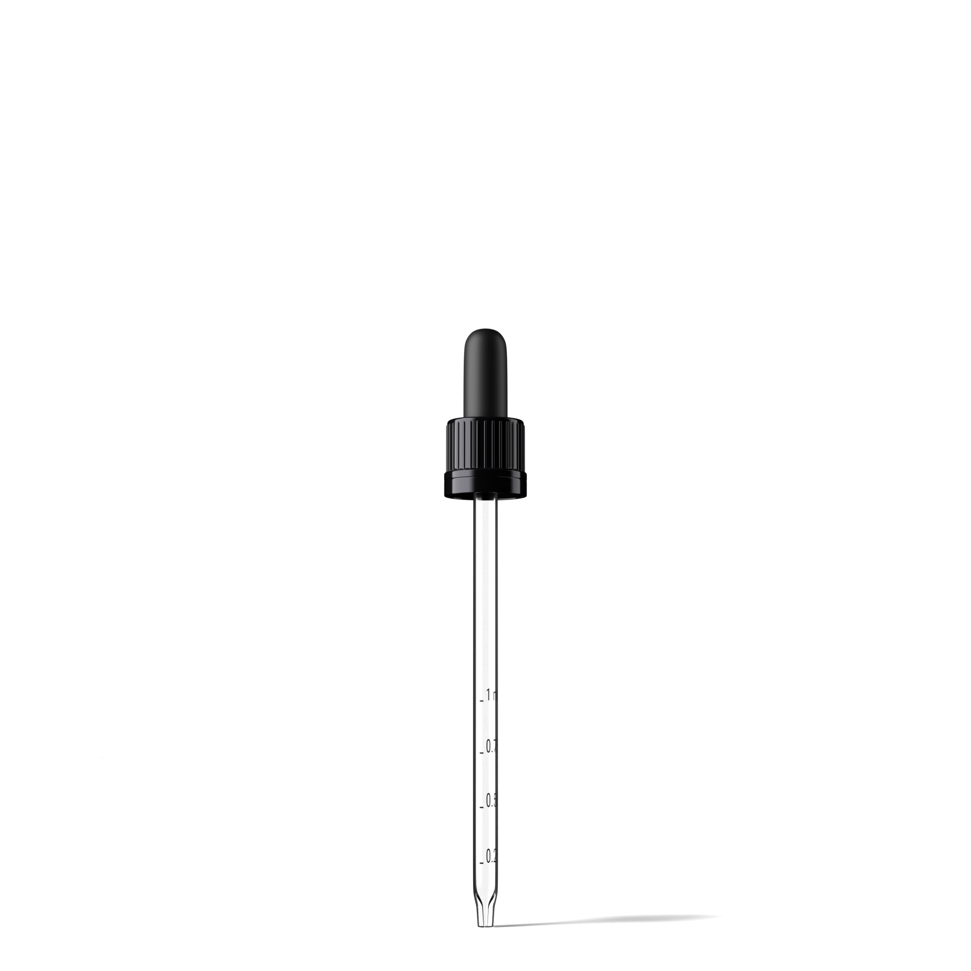 Oswego Pipette, TE, DIN18, black, TPEs, dose 1.0 ml, conical tip (Orion 100) grad. b-A02