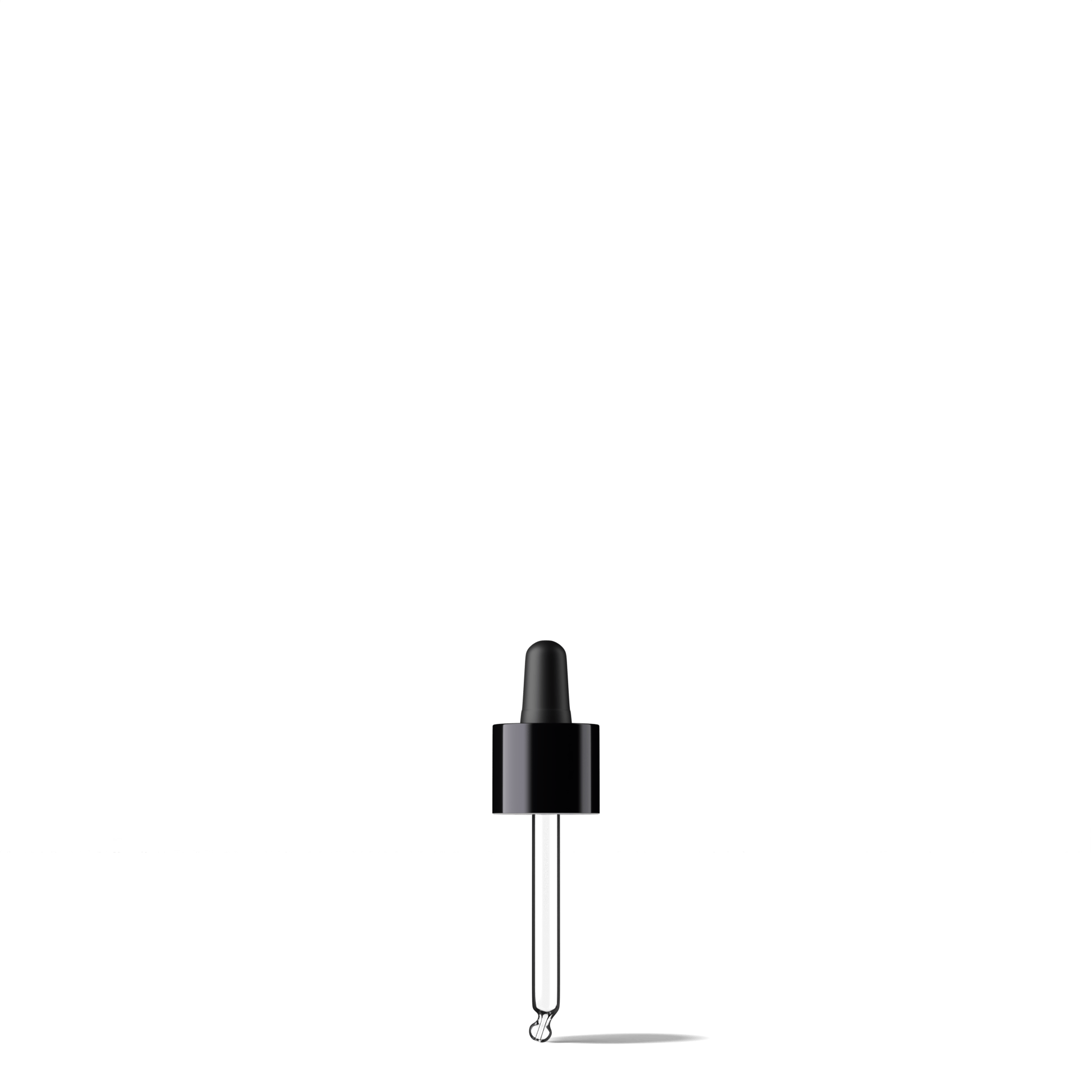 Suez Pipette, TE, DIN18, black, TPEs, dose 0.7 ml, bent ball (Orion 15)