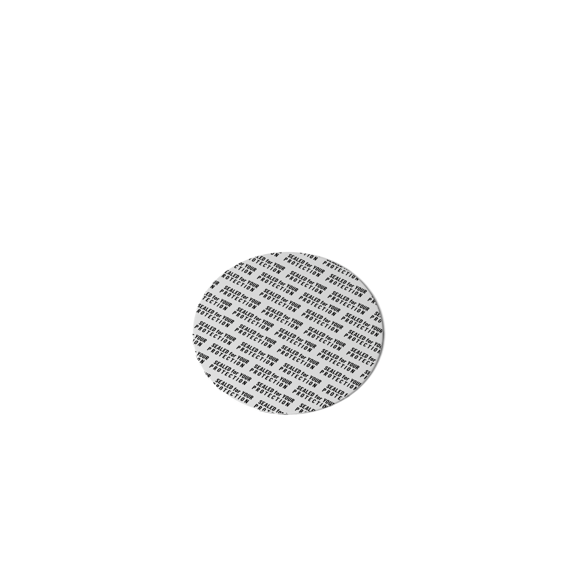 Ozark Seal, Pressure sensitive, 39 mm, white, black text (Sirius 15), for dry goods only