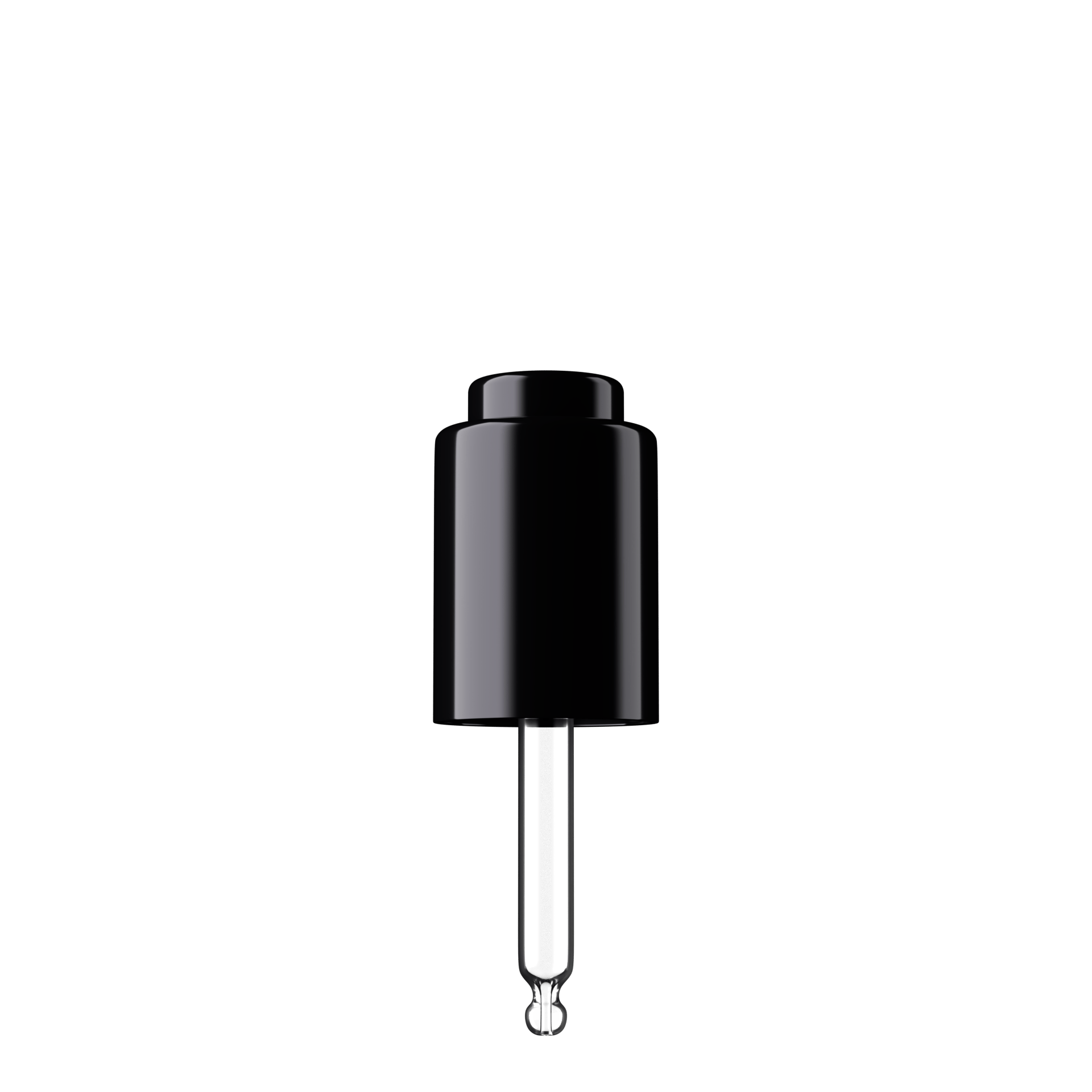 Panama Pipette, Push-button, 18/415, black, Nitrile, dose 0.35 ml, straight ball (Virgo 15)