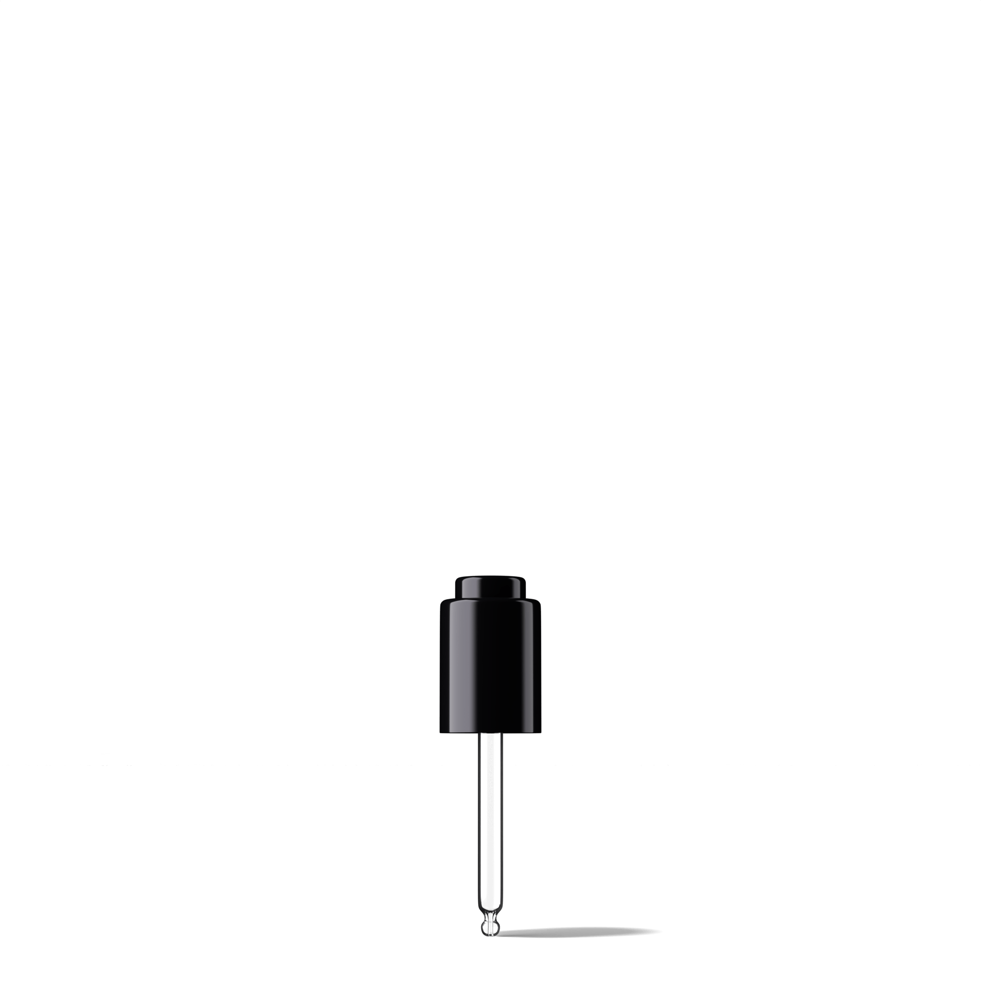 Panama Pipette, Push-button, 18/415, black, Nitrile, dose 0.35 ml, straight ball (Virgo 30)