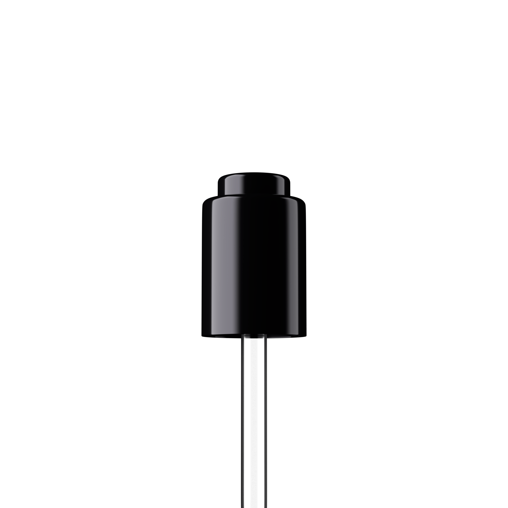 Panama Pipette, Push-button, 18/415, black, Nitrile, dose 0.35 ml, straight ball (Virgo 30)