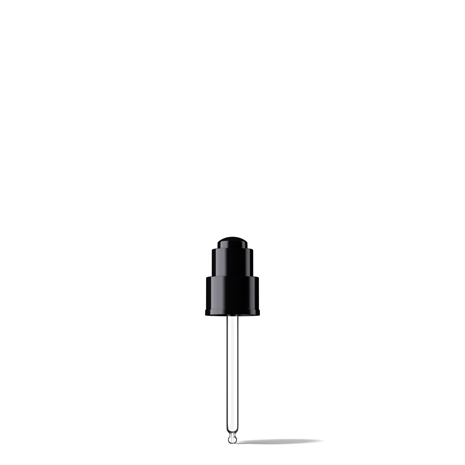 Panama Pipette, Push-button, 24/410, black, Nitrile, dose 0.40 ml, straight ball (Virgo 50)