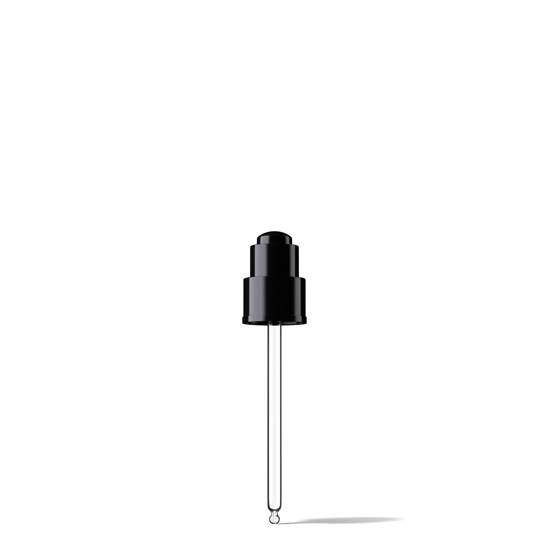 Panama Pipette, Push-button, 24/410, black, Nitrile, dose 0.40 ml, straight ball (Virgo 100)